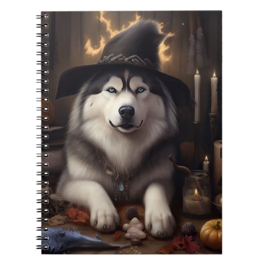 アラスカンマラムートカボンプキンハロウィンホラー ノートブック (正面)