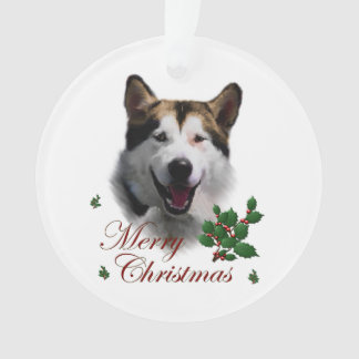 アラスカンマラムートクリスマスアートオーナメント オーナメント