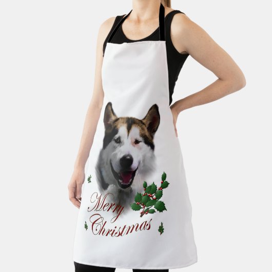 アラスカンマラムートクリスマスギフト エプロン (インサイチュ)
