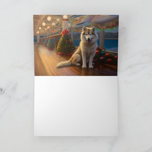 アラスカンマラムートクリスマスクルーズ:パワソムホリデー カード (内部)