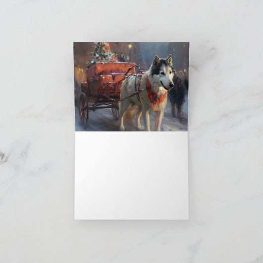 アラスカンマラムートクリスマスフェスティバルシーズン カード (内部)