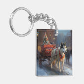 アラスカンマラムートクリスマスフェスティバルシーズン キーホルダー (正面左)