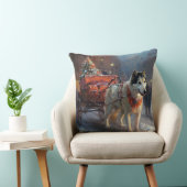 アラスカンマラムートクリスマスフェスティバルシーズン クッション (椅子)