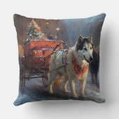 アラスカンマラムートクリスマスフェスティバルシーズン クッション (裏面)