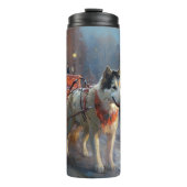 アラスカンマラムートクリスマスフェスティバルシーズン タンブラー (正面)