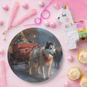 アラスカンマラムートクリスマスフェスティバルシーズン ペーパープレート (パーティー)