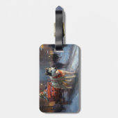 アラスカンマラムートクリスマスフェスティバルシーズン ラゲッジタグ (裏面縦)