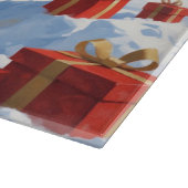 アラスカンマラムートクリスマスフェスティバルスノーシーン カッティングボード (角)