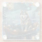 アラスカンマラムートクリスマスフェスティバル航海 ガラスコースター (裏面)