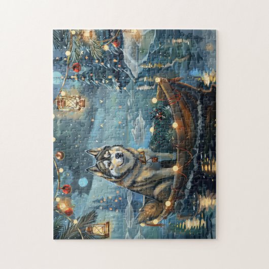 アラスカンマラムートクリスマスフェスティバル航海 ジグソーパズル (縦)