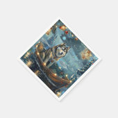 アラスカンマラムートクリスマスフェスティバル航海 スタンダードカクテルナプキン (角)