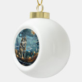 アラスカンマラムートクリスマスフェスティバル航海 セラミックボールオーナメント (右)