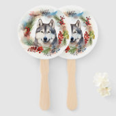 アラスカンマラムートクリスマスリースフェスティバルカップ ハンドファン (正面&裏面)