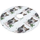 アラスカンマラムートクリスマス ブラッシュドポリエステルツリースカート (アングル)