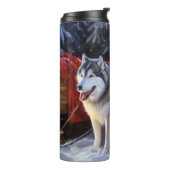 アラスカンマラムートスノースイードライドクリスマス タンブラー (回転左)