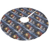 アラスカンマラムートスノースイードライドクリスマス ブラッシュドポリエステルツリースカート (アングル)