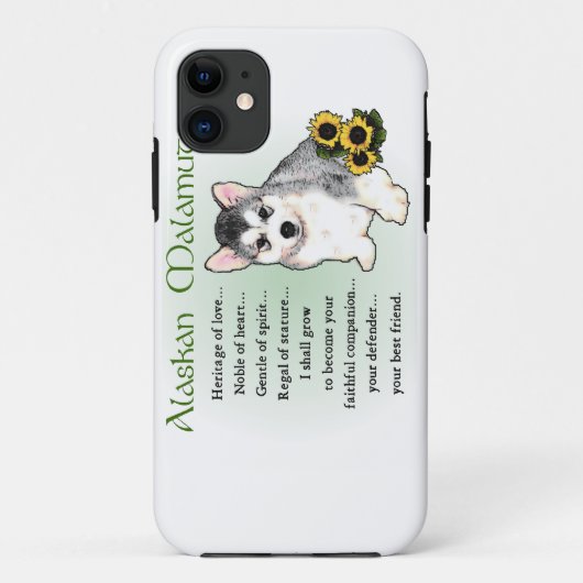 アラスカンマラムートドッグアート Case-Mate iPhoneケース (裏面)
