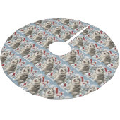 アラスカンマラムートドッグウィンターワンダーランドクリスマス ブラッシュドポリエステルツリースカート (アングル)