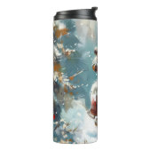 アラスカンマラムートドッグオートバイクリスマス タンブラー (回転左)