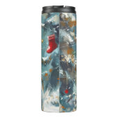 アラスカンマラムートドッグオートバイクリスマス タンブラー (裏面)