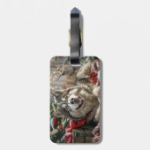 アラスカンマラムートドッグクリスマスフェスティバル ラゲッジタグ (裏面縦)