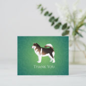 アラスカンマラムートドッグサンキューユーデザイン ポストカード (スタンド正面)