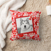 アラスカンマラムートドッグハート枕 クッション (ブランケット)