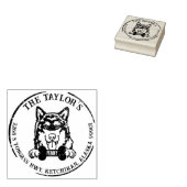 アラスカンマラムートドッグファミリー差出人住所 ラバースタンプ (押印)