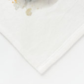 アラスカンマラムートドッグママフローラ フリースブランケット (角)