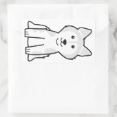 アラスカンマラムートドッグマンガ 長方形シール (バッグ)