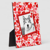 アラスカンマラムートドッグヴァレンティネスハート フォトプラーク (側面)