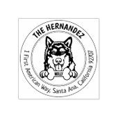 アラスカンマラムートドッグ差出人住所 ラバースタンプ (インプリント)