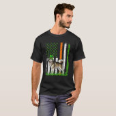 アラスカンマラムートドッグSt patricks dayアイリッシュアメリカ Tシャツ (正面フル)
