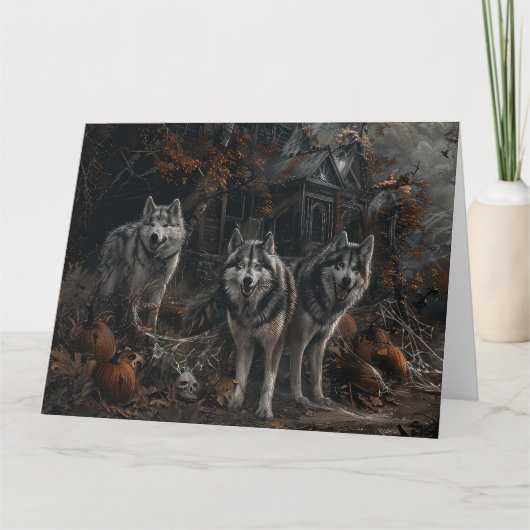 アラスカンマラムートハロウィンナイトドギーディライト カード (正面)