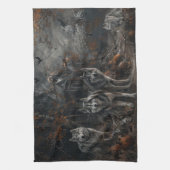 アラスカンマラムートハロウィンナイトドギーディライト キッチンタオル (縦)