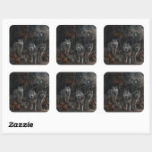 アラスカンマラムートハロウィンナイトドギーディライト スクエアシール (シート)