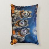 アラスカンマラムートハロウィン不気味 アクセントクッション (正面(垂直))