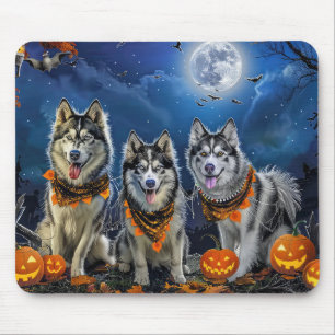アラスカンマラムートハロウィン不気味 マウスパッド