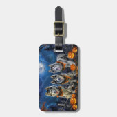 アラスカンマラムートハロウィン不気味 ラゲッジタグ (正面縦)