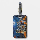 アラスカンマラムートハロウィン不気味 ラゲッジタグ (裏面縦)