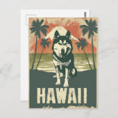 アラスカンマラムートハワイバケーショントラベル ポストカード (正面/裏面)