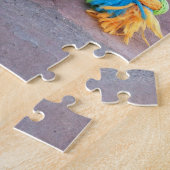 アラスカンマラムートパピークローズアップ写真 ジグソーパズル (側面)