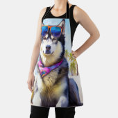 アラスカンマラムートビーチ、夏の贈り物 エプロン (インサイチュ)