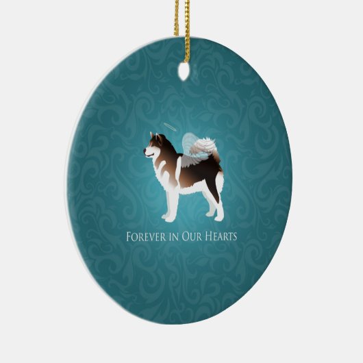 アラスカンマラムートペットロスデザイン セラミックオーナメント (右)