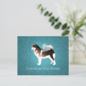 アラスカンマラムートペットロスデザイン ポストカード (スタンド正面)