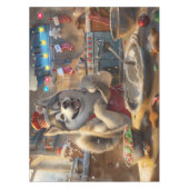 アラスカンマラムートホリデーベーキング:フェスティバルクリスマス テーブルクロス (正面)