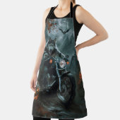 アラスカンマラムートライディングオートバイハロウィーン怖い エプロン (インサイチュ)