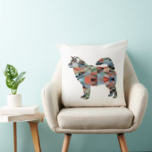 アラスカンマラムート幾何学模様シルエット クッション (椅子)