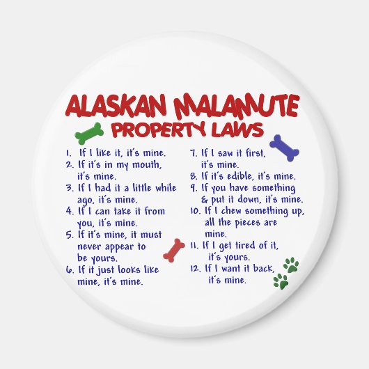 アラスカンマラムート財産法2 マグネット (正面)