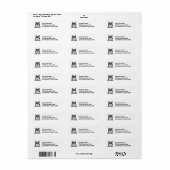 アラスカンマラムート |イメージの差出人住所 ラベル (フルシート)